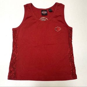 Harley Davidson Cropped Lace Tank